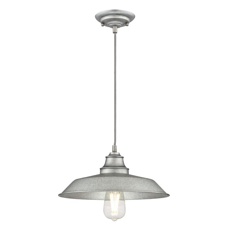 Westinghouse Iron Hill Series 6354600 Pendant Light, 120 V, 1-Lamp, Incandescent, LED Lamp, Steel Fixture