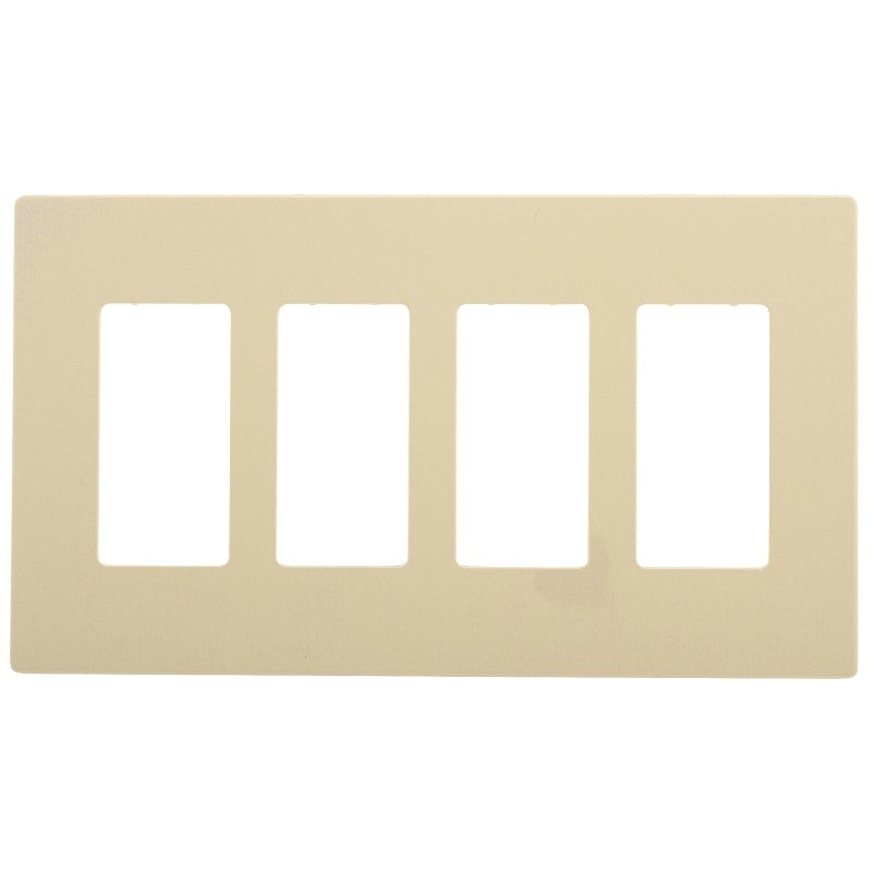 Eaton Cooper Wiring PJS PJS264LA Wallplate, 4-7/8 in L, 8.56 in W, 4 -Gang, Polycarbonate, Light Almond (Pack of 6)