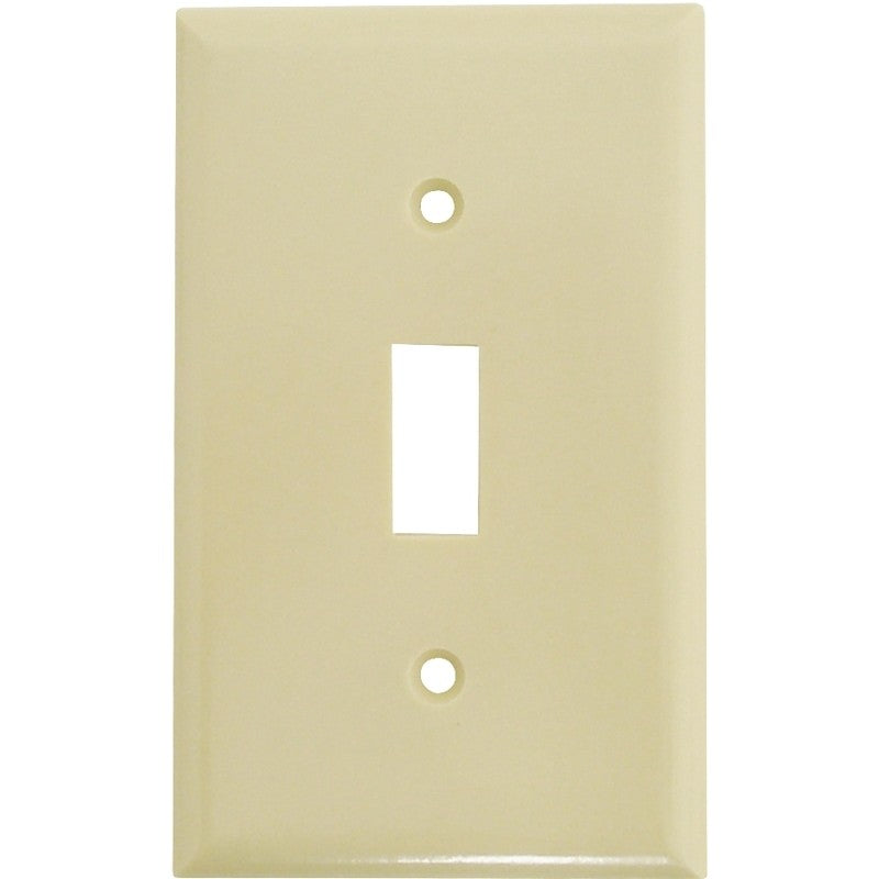 Eaton Wiring Devices 2134V-BOX Wallplate, Standard-Size, 4-1/2 in L, 2-3/4 in W, 1-Gang, Thermoset, Ivory, High-Gloss (Pack of 25)