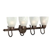 4 Arm Vanity Light Fixture Venetian Bronze
