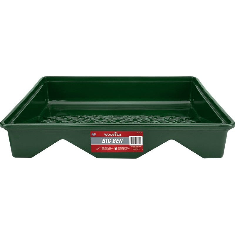 Wooster BR412-21 Paint Tray, 16 in L, 21 in W, 1 gal, Polypropylene Co-Polymer, Green