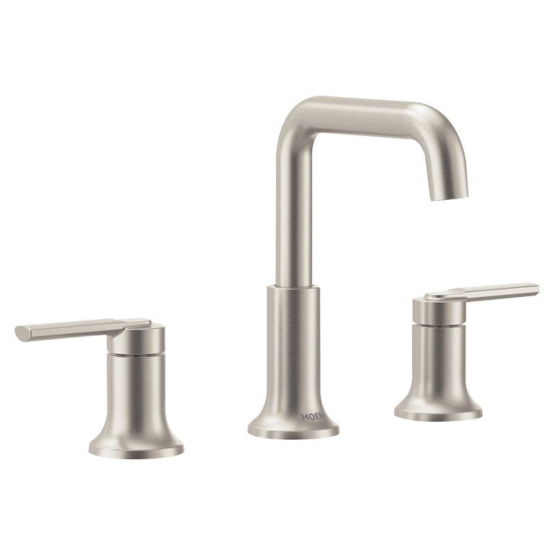 Moen Zyla Series 84142SRN Bathroom Faucet, 1.2 gpm, 2-Handle, 3-Faucet Hole, Metal/Plastic/Stainless Steel