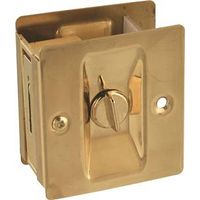 Privacy Notched Pocket Door Latch Solid Brass Polished Brass