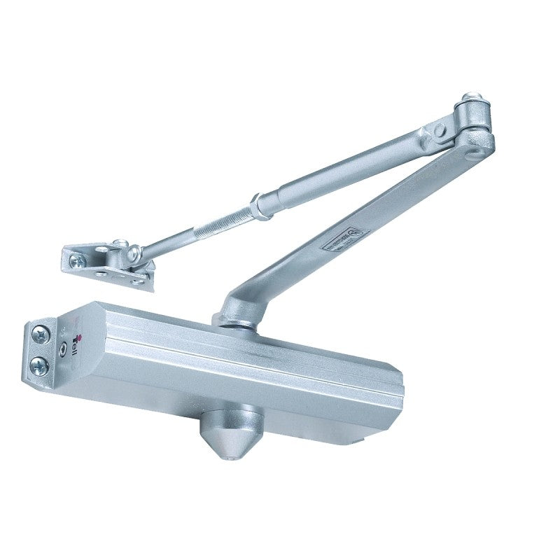 Tell Manufacturing DC100018 Door Closer, Parallel Arm, #1 to 4 Spring, Aluminum