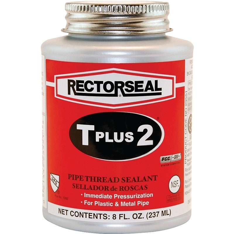 Rectorseal T Plus 2 Series 23551 Thread Sealant, 0.5 pt, Can, Paste, White