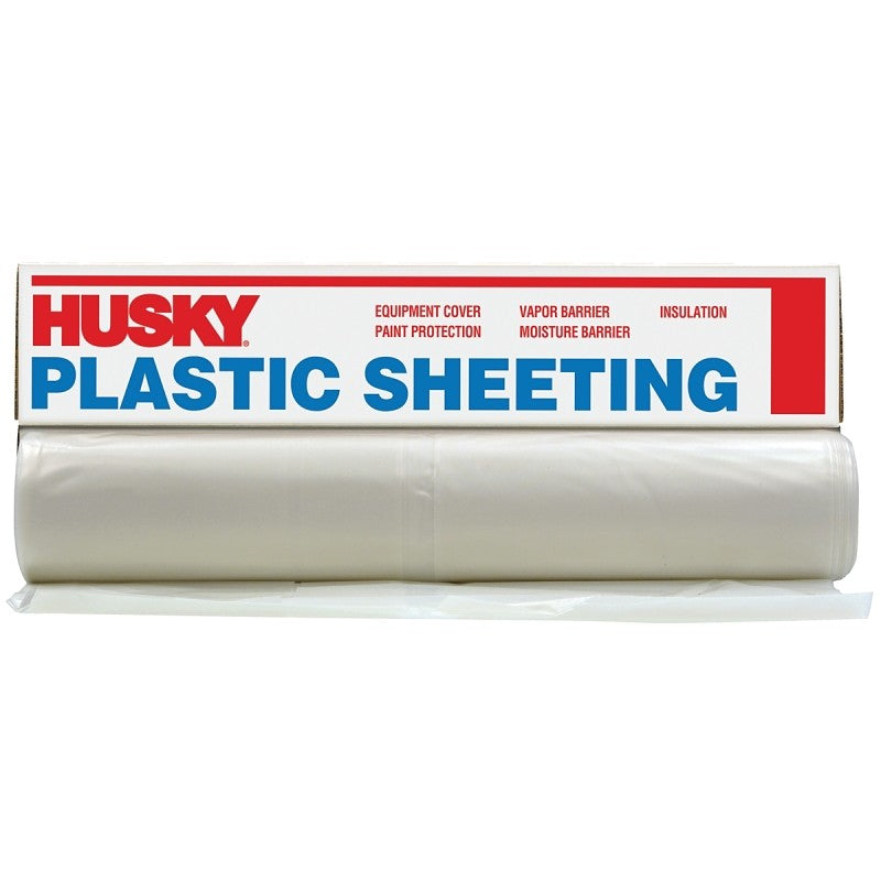 Poly-America CF0620-50C Painter's Sheeting, 50 ft L, 20 ft W, Clear