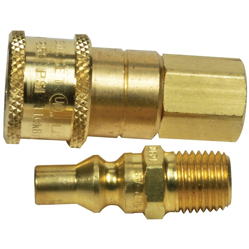 Mr. Heater F276190 Quick Connector, Brass, For: Propane/Natural Heaters