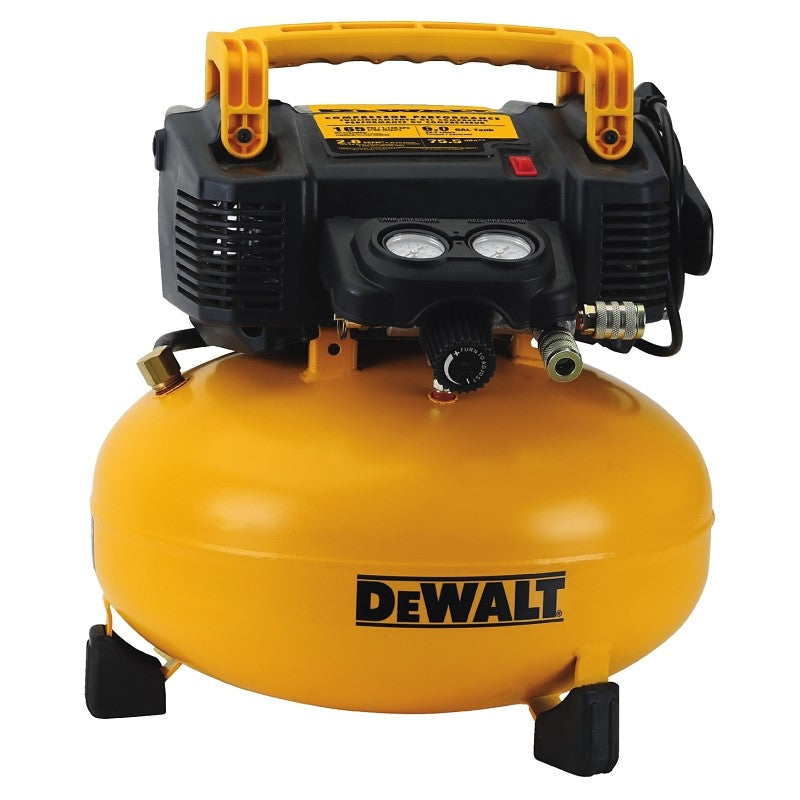 DEWALT DWFP55126 Portable Electric Air Compressor, Tool Only, 6 gal Tank, 0.9 hp, 120 V, 165 psi Pressure, 1-Stage