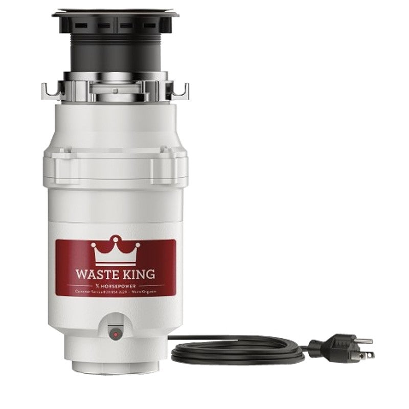 Waste King L-1001 Garbage Disposer, 1/2 hp Motor, Stainless Steel, 115 V