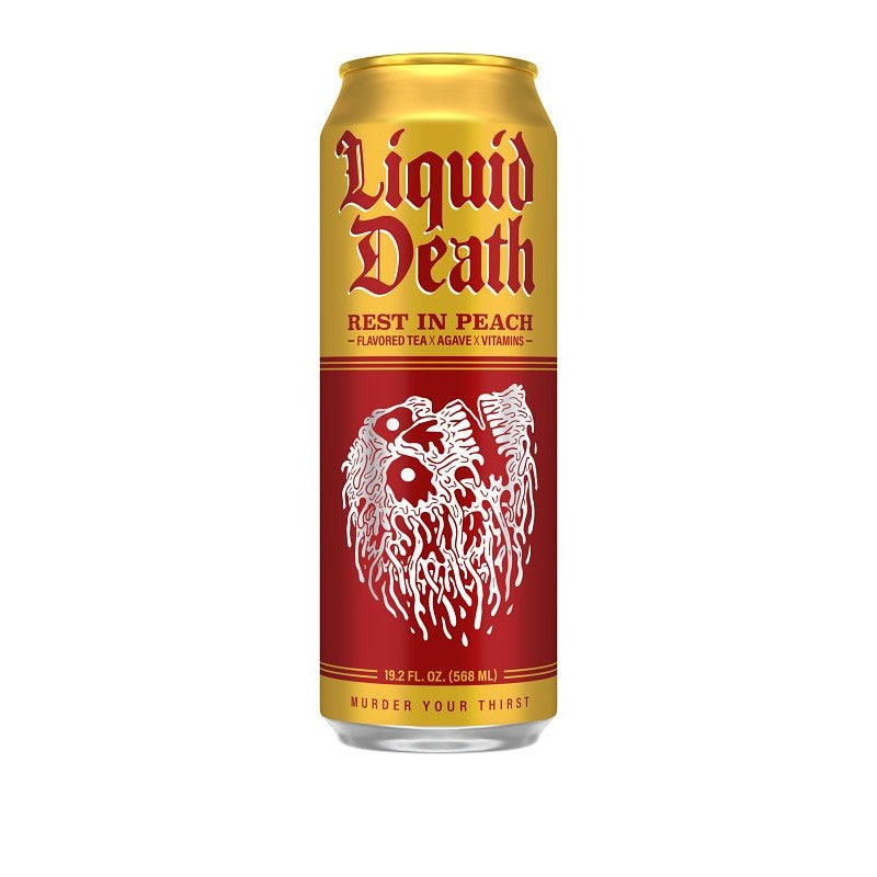 Liquid Death 1700611 Iced Tea, Rest in Peace, 19.2 oz Can (Pack of 12)