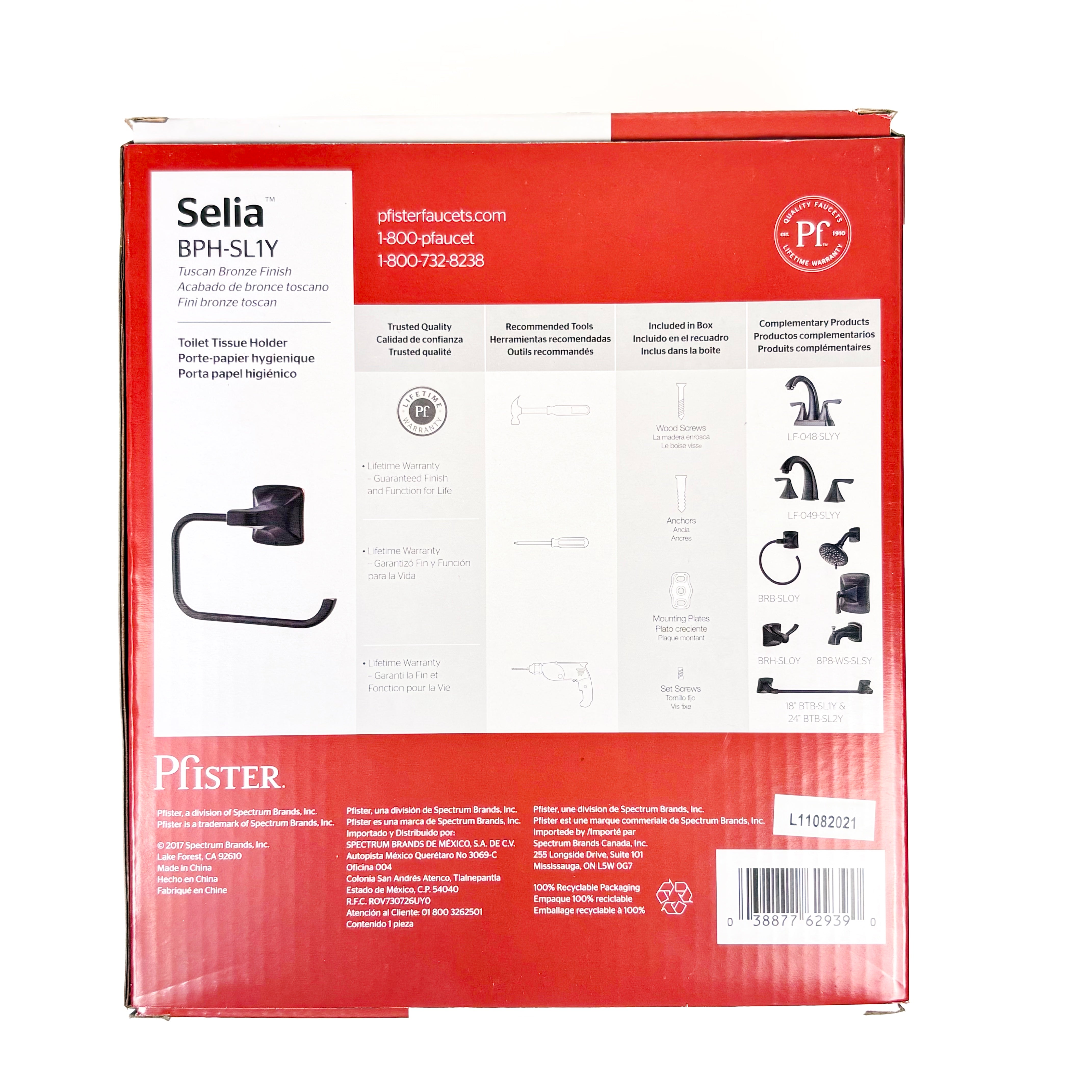 Selia Toilet Tissue Roll Holder Tuscan Bronze