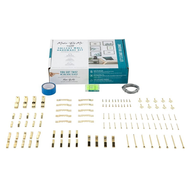 National Hardware Made By Me Series N900-004 Gallery Wall Hardware Kit, Steel, Brass