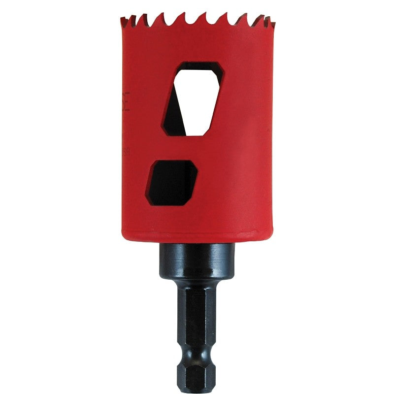 Morse MHSA24C Hole Saw, 1-1/2 in Dia, 1-15/16 in D Cutting, 3/8 in Arbor, 4/6 TPI, HSS Cutting Edge