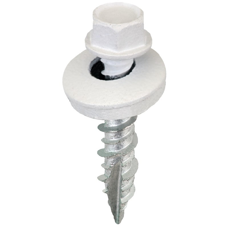 Acorn International SW-MW1BW250 Screw, High-Low, Twin Lead Thread, Hex Drive, Self-Tapping, Bright White, 250/BAG