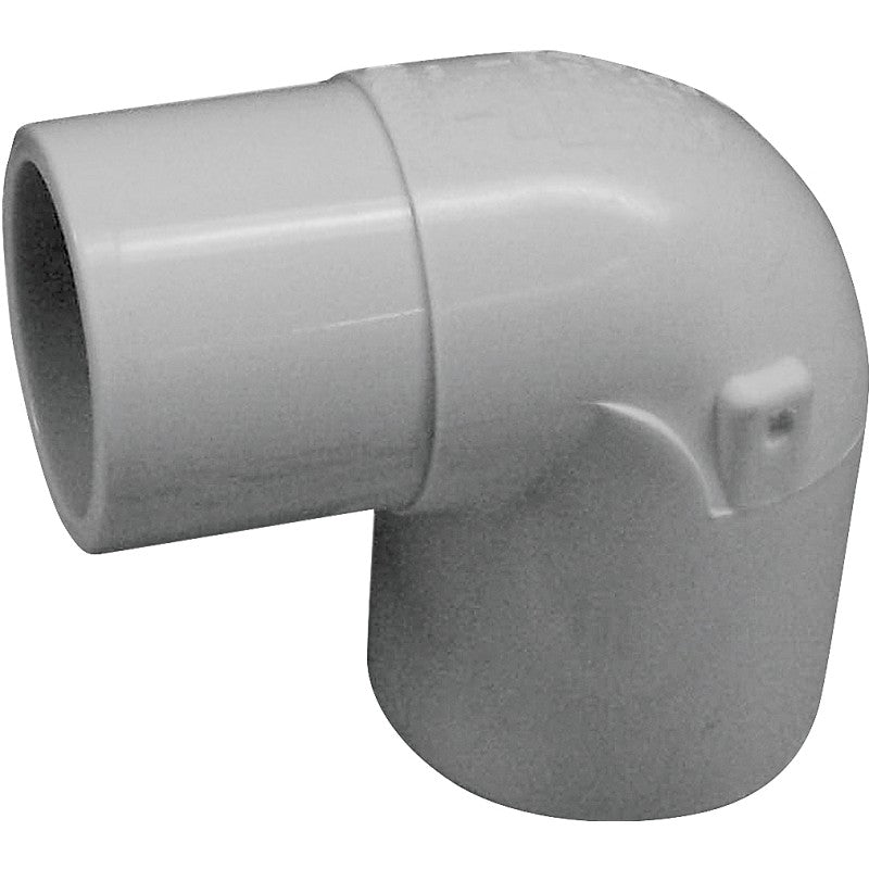 IPEX 435547 Street Pipe Elbow, 1-1/4 in, Spigot x Socket, 90 deg Angle, PVC, White, SCH 40 Schedule, 150 psi Pressure