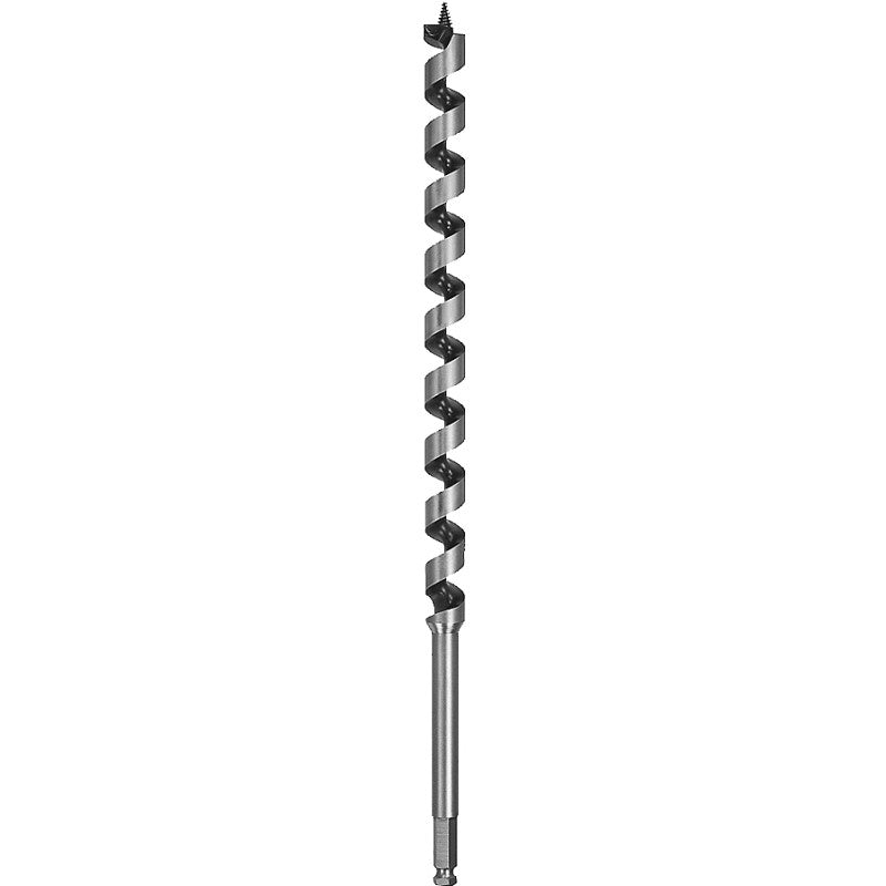 DEWALT DW1681 Auger Drill Bit, 5/8 in Dia, 17 in OAL, Hollow Center Flute, 7/16 in Dia Shank, Ball Groove Shank