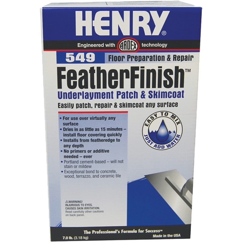 Henry 12163 Underlayment Patch and Skimcoat, Gray, 7 lb, Bag (Pack of 4)
