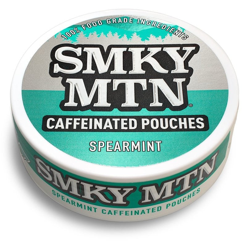Smokey Mountain 03790 Caffeinated Pouch, Spearmint, 15 Count, Can (Pack of 10)