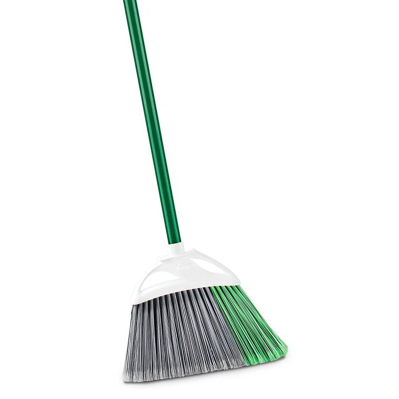 Libman PRECISION ANGLE Series 201 Broom, 11 in Sweep Face, 5 in L Trim, 53 in L, Steel