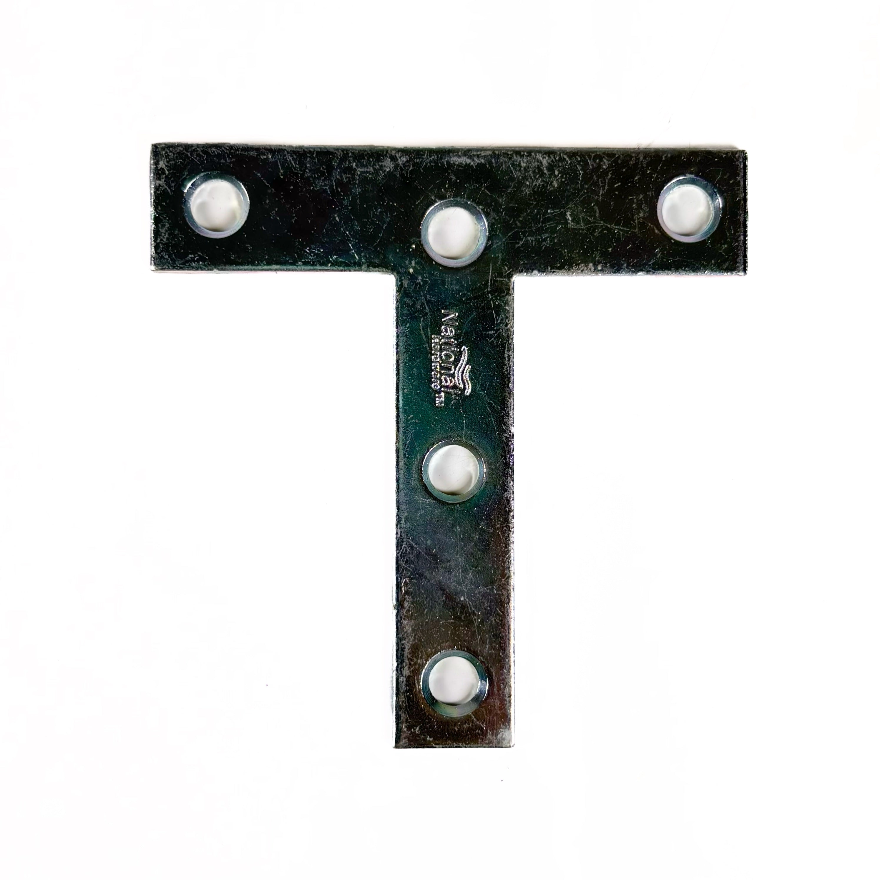 T Plates 3 by 3 by 5/8 0.07 Inch Zinc Plated Steel 2 Pack