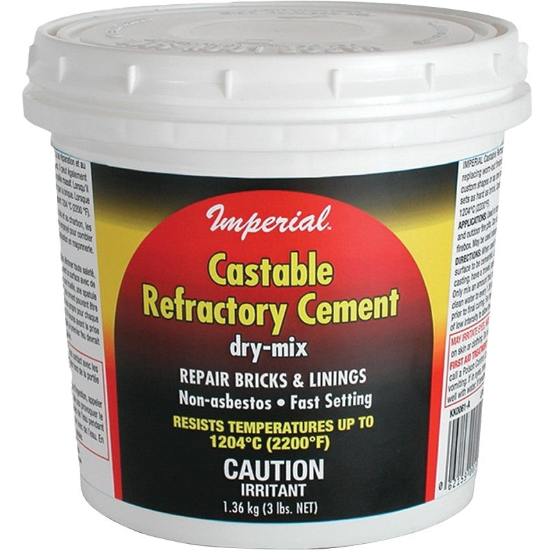 Imperial KK0062 Refractory Cement, Solid, Light Brown, 12 lb Tub (Pack of 2)