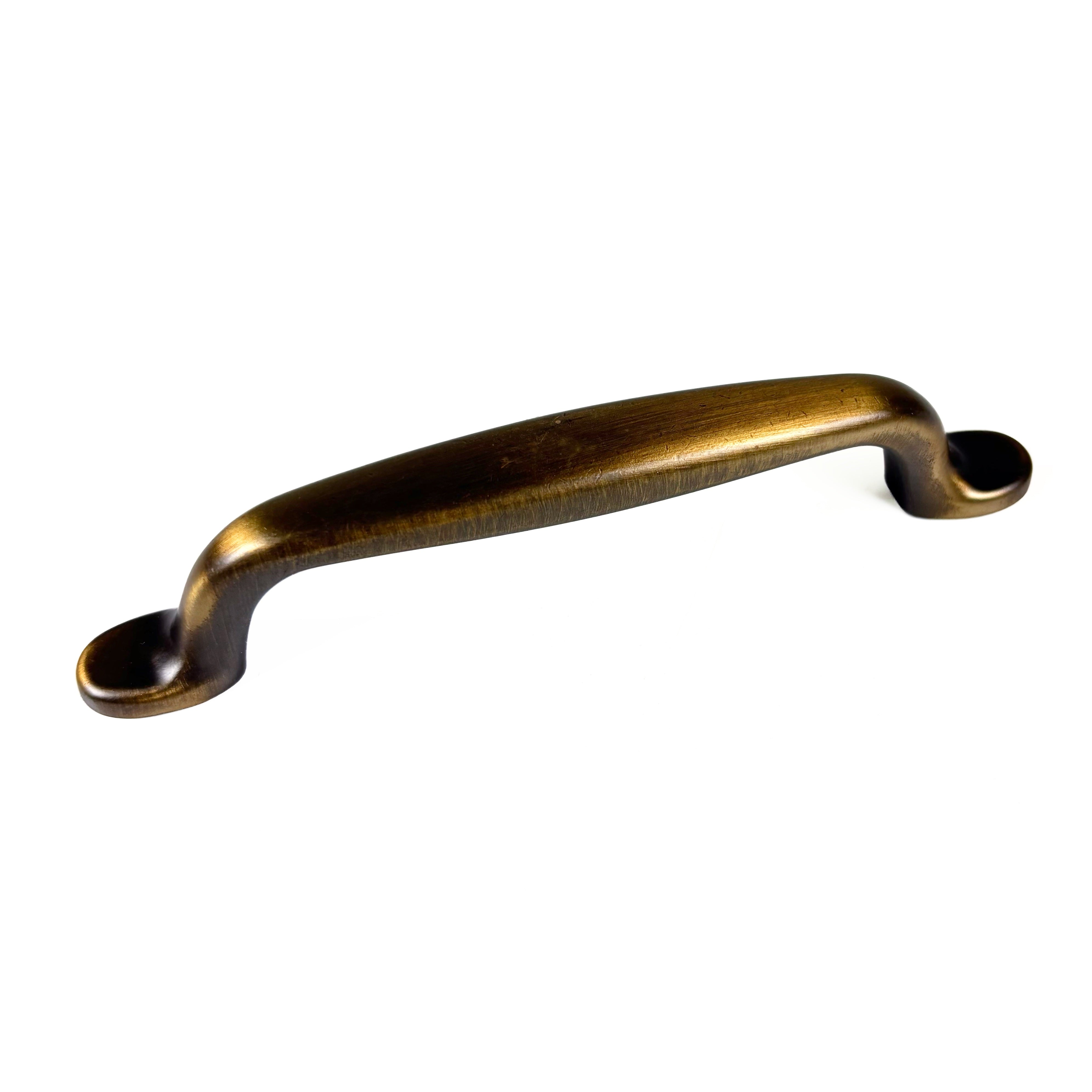 Spoon Cabinet and Drawer Pull 3-3/4 Inch Centers Antique Brass (POS)