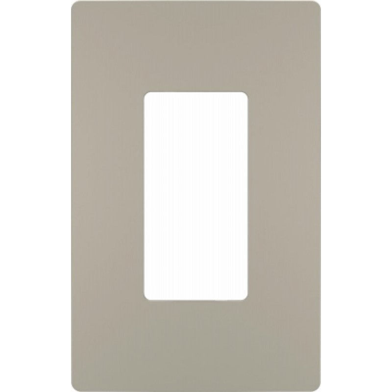 Legrand radiant RWP26NICC6 Wallplate, 4.94 in L, 3.15 in W, 1 -Gang, Polycarbonate, Silver, Nickel