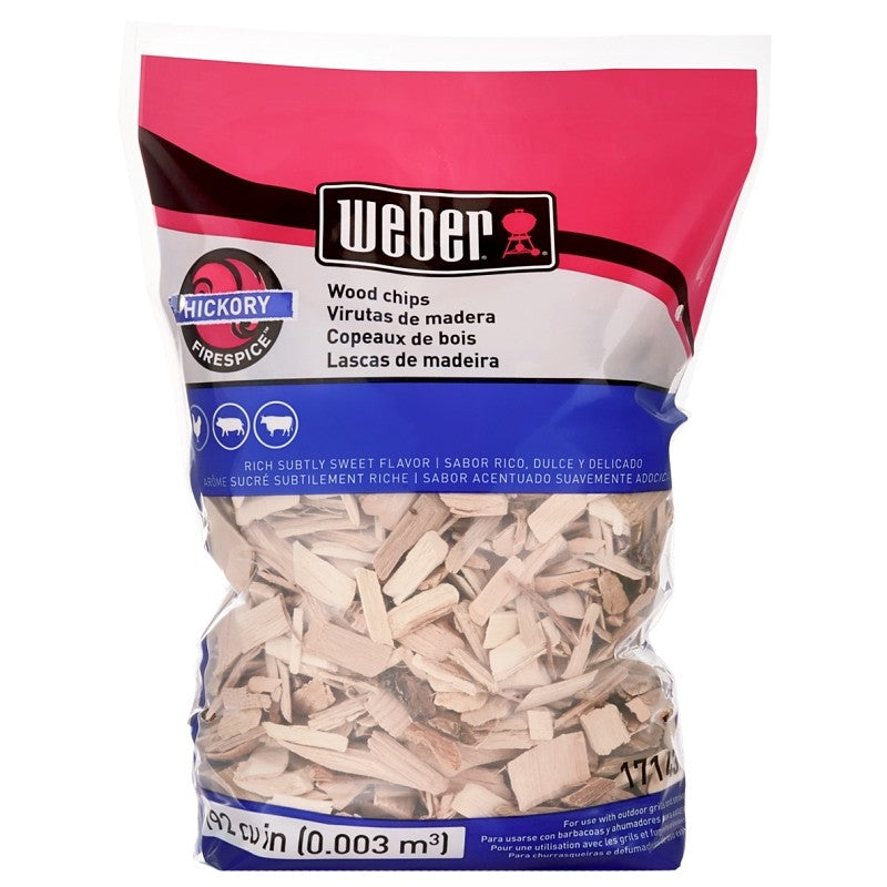 Weber 17143 Series Smoking Chips, Hickory, Wood, 192 cu-in Bag