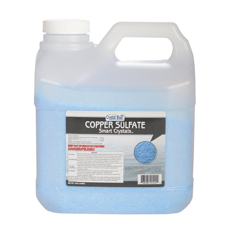 Crystal Blue 222 Copper Sulfate Algaecide, Solid, Spray Application, 15 lb Package (Pack of 2)