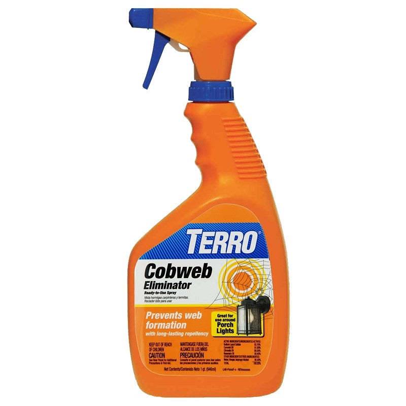 Terro T2360 Cobweb Eliminator, Liquid, Vinegar Like, 1 qt, Bottle