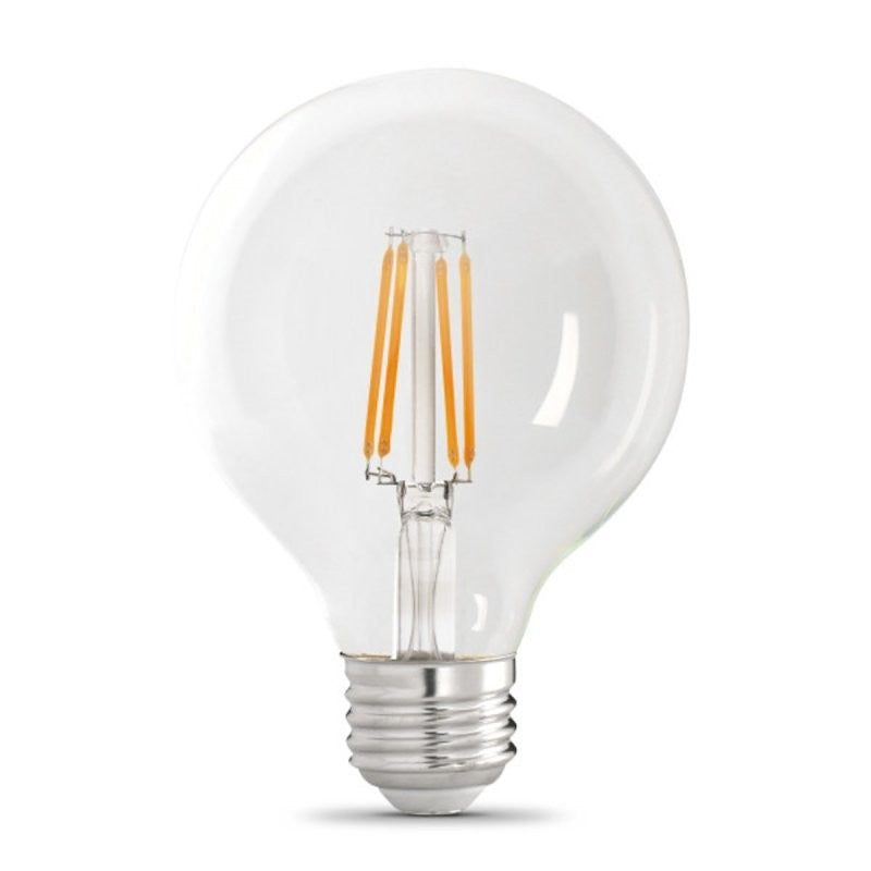 Feit Electric G25100950CA/FIL/3 LED Bulb, Decorative, G25 Lamp, 100 W Equivalent, E26 Lamp Base, Dimmable, Clear
