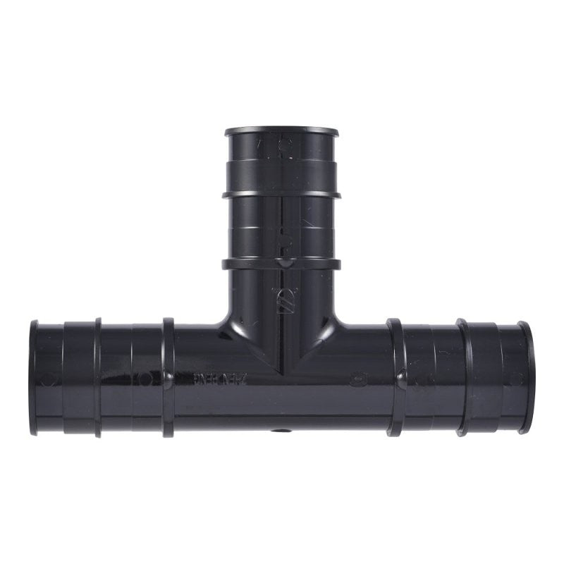 SharkBite UA374A5 Expansion Reducing Tee, 1 in, Barb, Polysulfone, Black, 160 psi Pressure