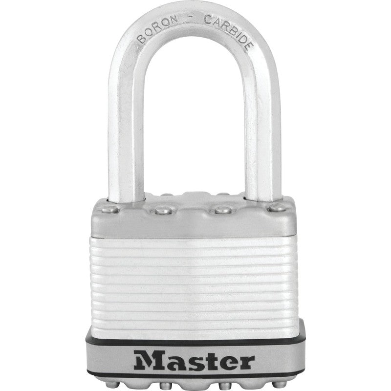 Master Lock M5XKADLF Padlock, Alike Key, 3/8 in Dia Shackle, 1-1/2 in H Shackle, Boron Carbide Shackle, Steel Body, Zinc