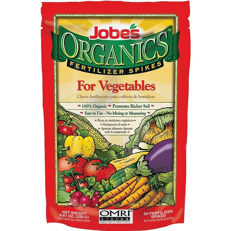 Jobes 6028 Organic Fertilizer Pack, Spike, 2-7-4 N-P-K Ratio