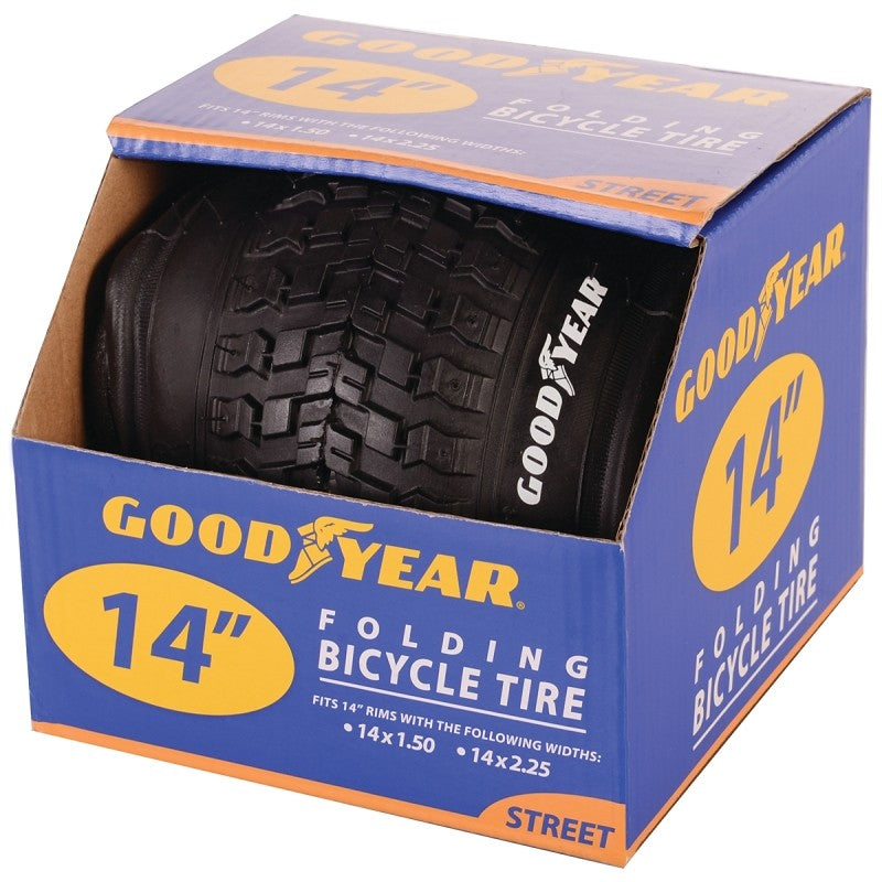 Kent 91051 Bike Tire, Folding, Black, For: 14-1/2 x 2-1/4 in Rim (Pack of 2)