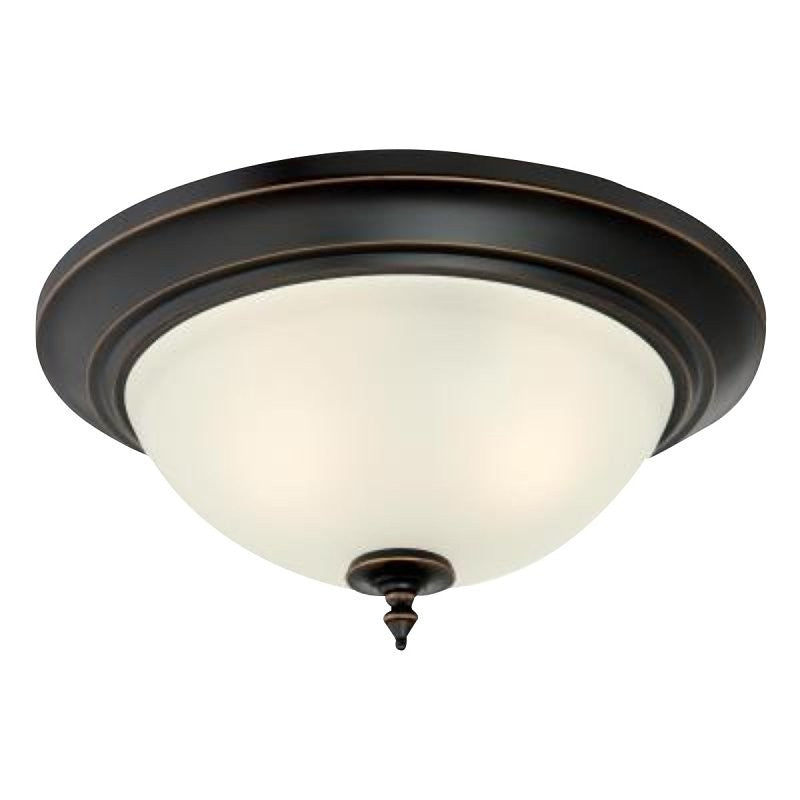 Westinghouse Harwell Series 6304800 Flush-Mount Lighting, 120 V, 60 W, 2-Lamp, Incandescent, LED Lamp, Metal Fixture