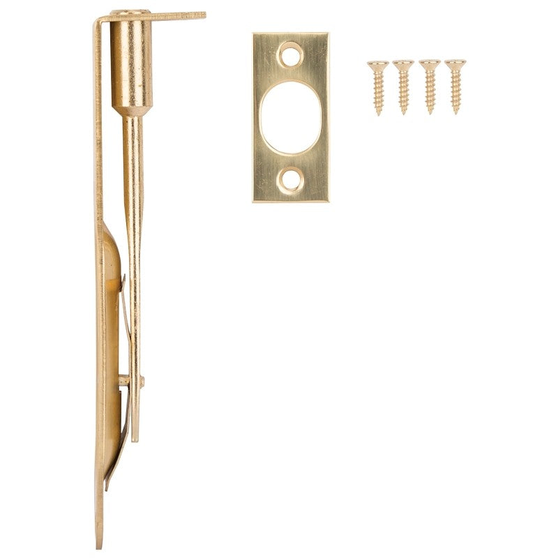ProSource LR-004-PS Flush Bolt, 1 x 1/2 in Bolt Head, 5 in L Bolt, Solid Brass, Polished Brass