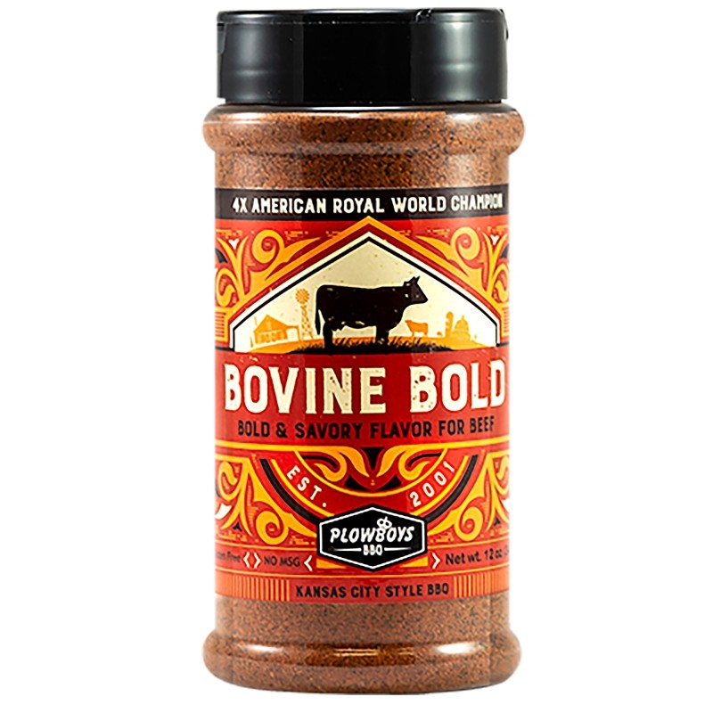 Plowboys Barbeque PF02025 Bovine Bold BBQ Rub, 12.5 oz Jar