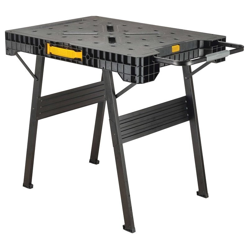 DEWALT DWST11556 Folding Workbench, 1000 lb, Black, Plastic Tabletop