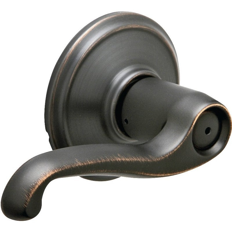 Schlage F Series F40V FLA 716 Privacy Lever, Mechanical Lock, Metal, Residential, 2 Grade