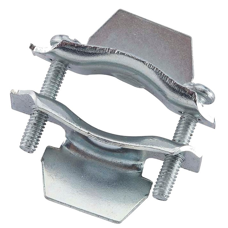 Halex 26510 Clamp Connector, 3/8 in, Steel, Electro-Plated Zinc, Snap-In Mounting