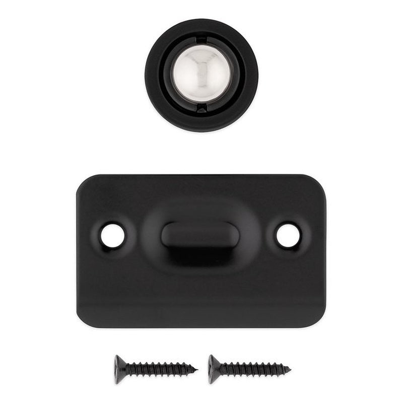 National Hardware N830-579 Drive-In Ball Catch, Matte, Black, Door, Wall