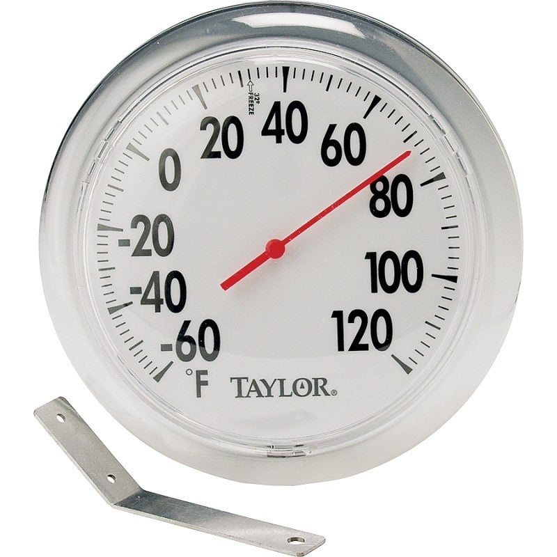 Taylor 5630 Thermometer, 6 in Display, -60 to 120 deg F, Metal Casing, Multi-Color Casing