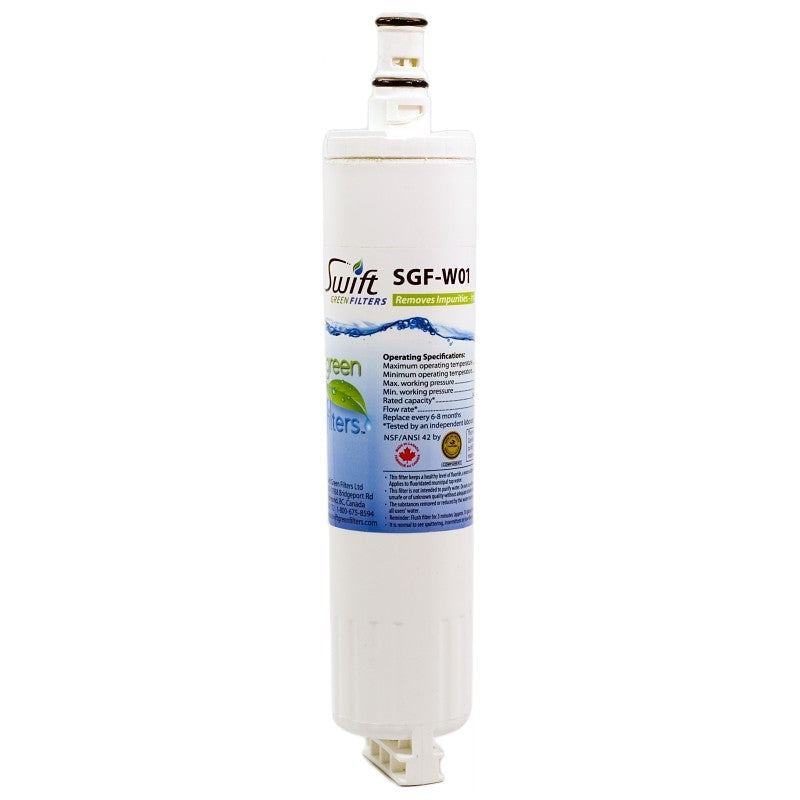 Swift Green Filters SGF-W01 Refrigerator Water Filter, 0.5 gpm, 0.6 to 38 Deg C Temperature