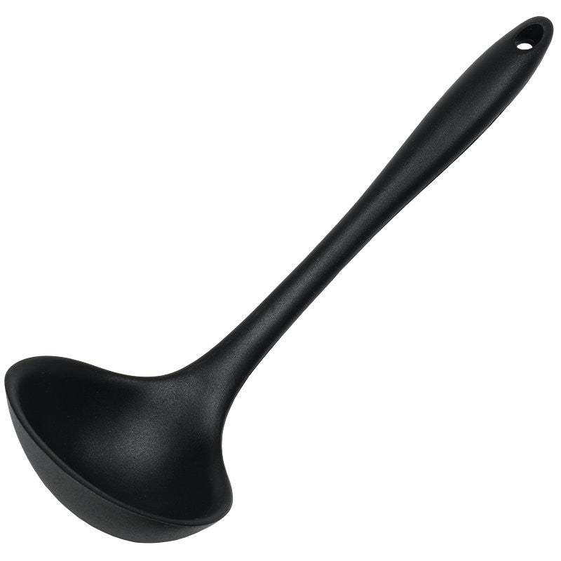 Chef Craft Premium Series 13660 Spoon, 11-1/4 in OAL, Silicone/Steel, Black