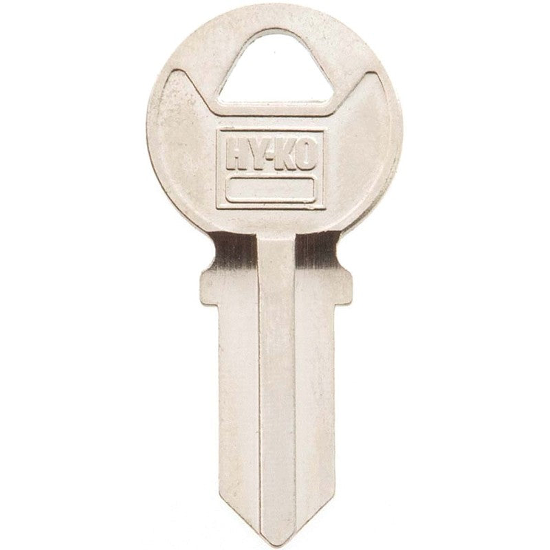 Hy-Ko 11010AM1 Key Blank, Brass, Nickel, For: American Cabinet, House Locks and Padlocks, AM1 Key Number (Pack of 10)