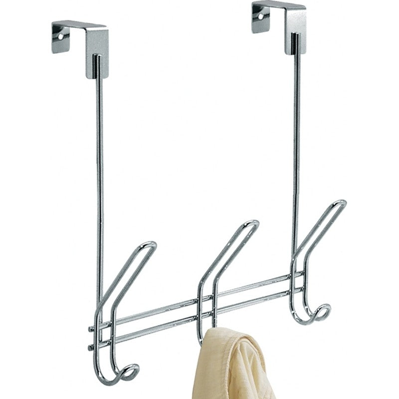 iDESIGN 43912 Series Coat Rack, Chrome, 8.2 in OAW, 12-1/2 in OAH, Steel