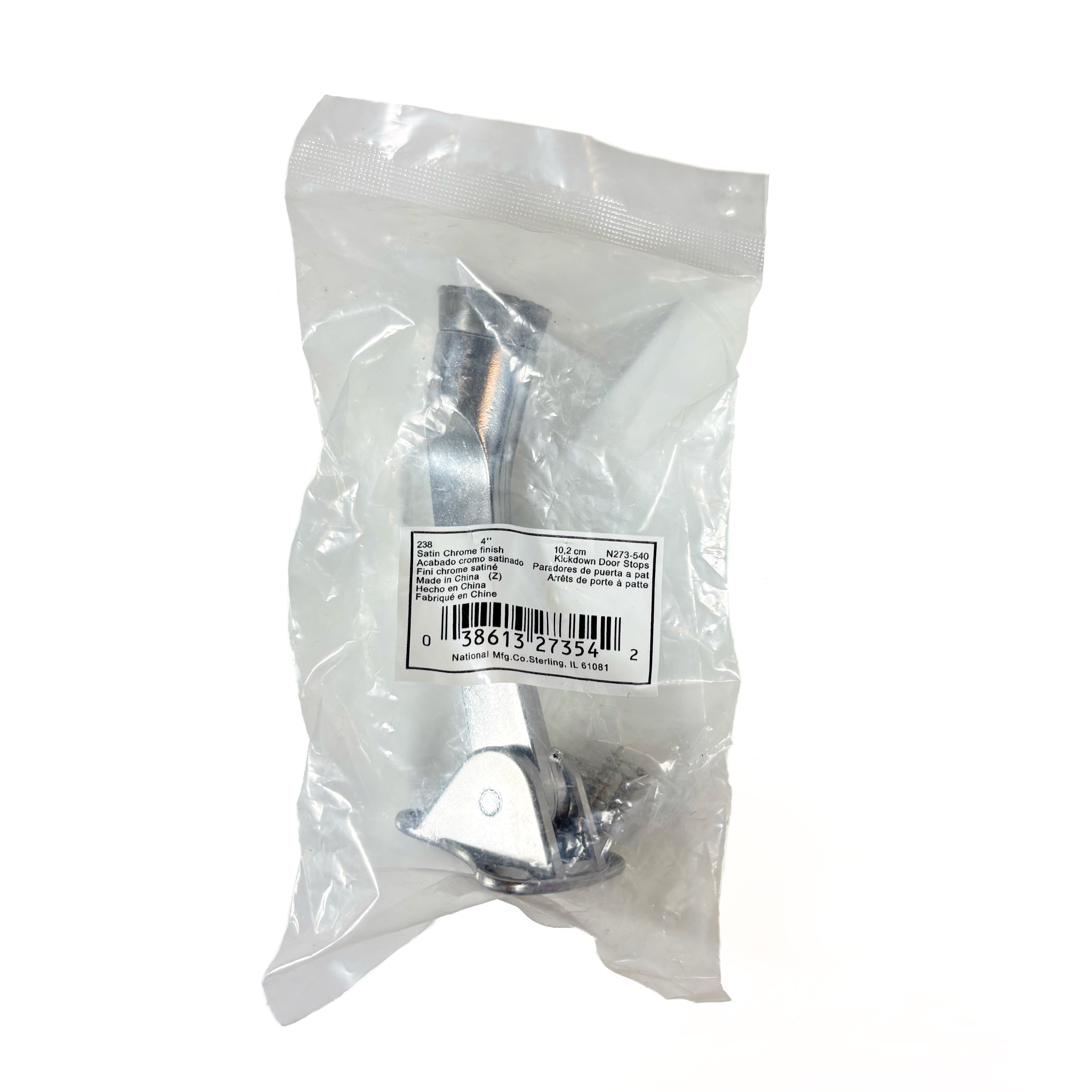 Kick Down Door Holder 4 Inch Satin Chrome