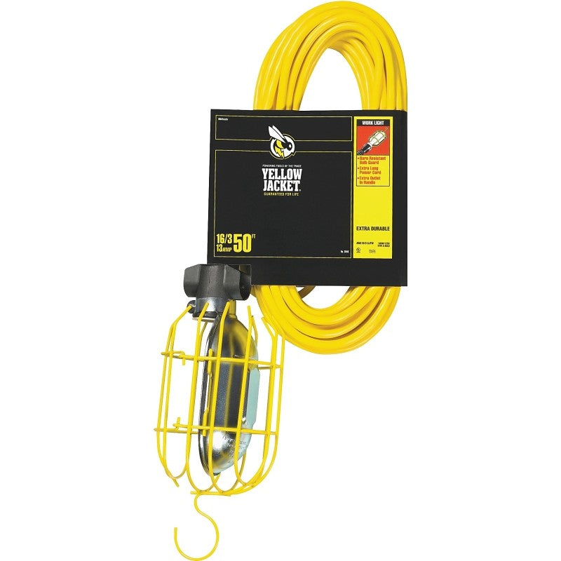 CCI 2948 Work Light with Outlet and Metal Guard, 13 A, 120 V, Yellow
