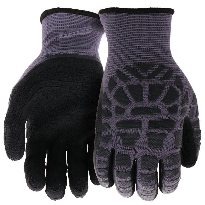 Boss Grip Protect Series B32051-L Coated Gloves, Men's, L, 8 to 8-3/8 in L, Elastic Knit Wrist Cuff, Latex Coating